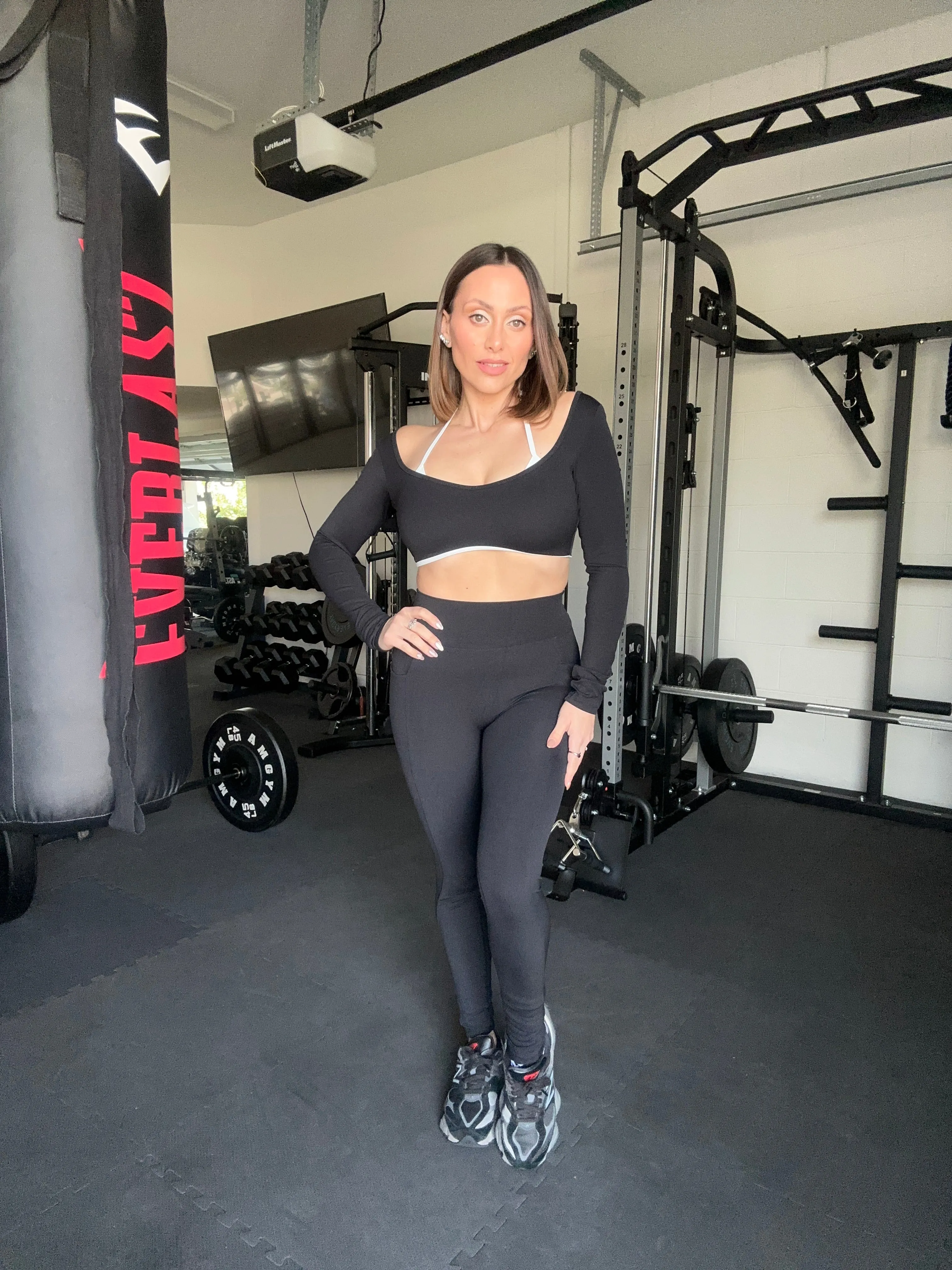 Trendy Black Workout Set