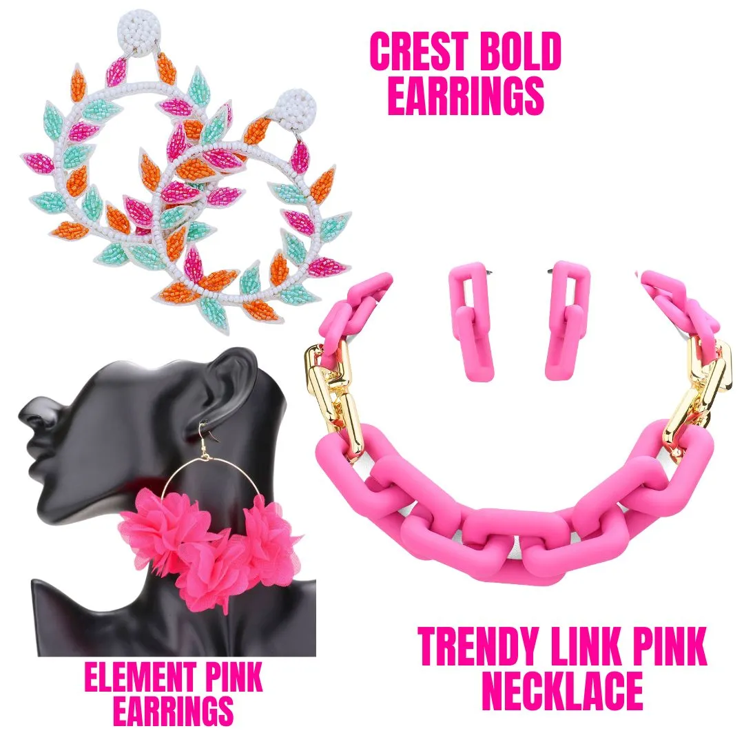 Trendy Link Pink Necklace