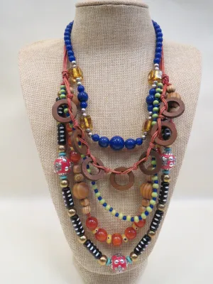 Treska | Multi Strand Multi Colored Necklace