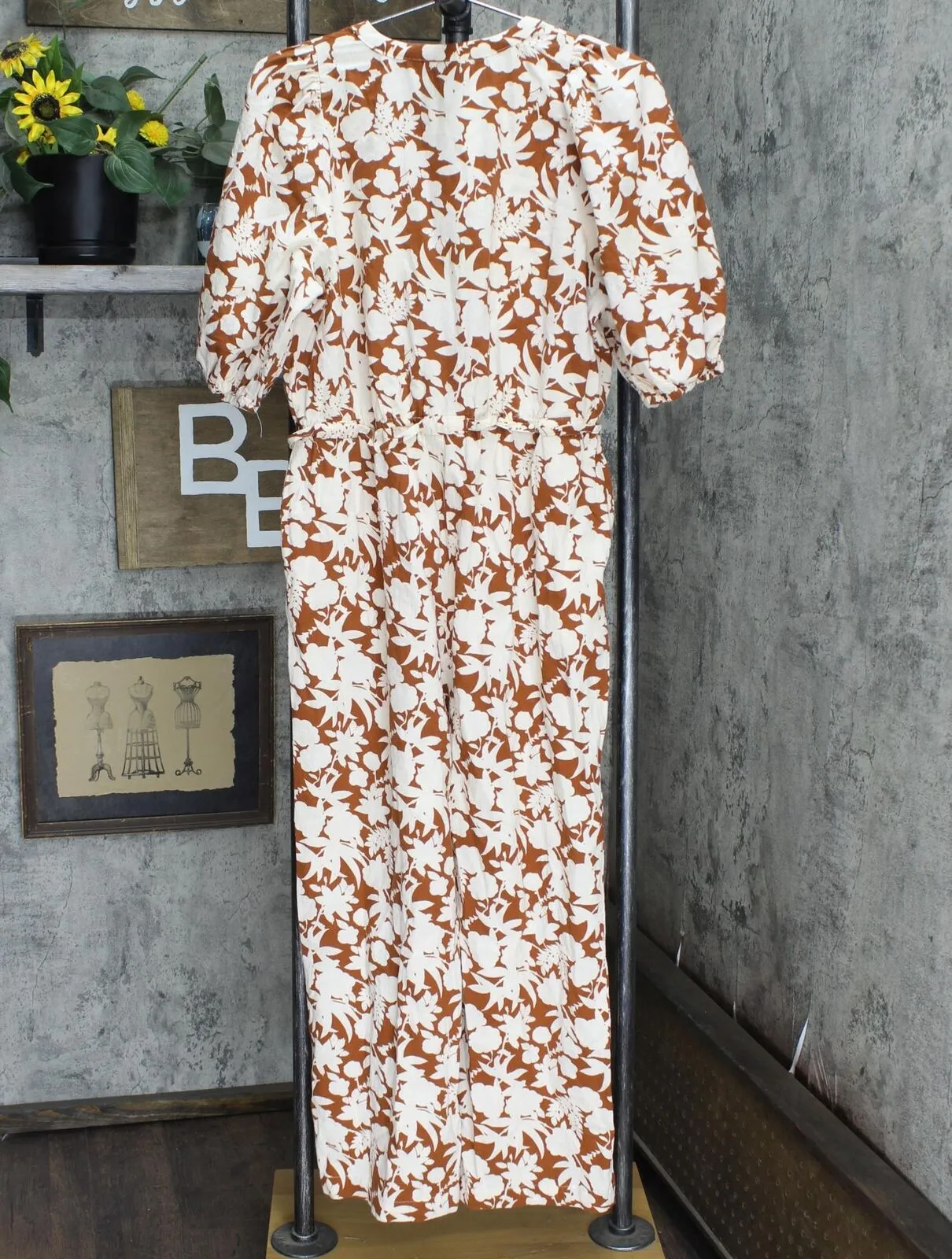Universal Thread Women's Puff 3/4 Sleeve Jumpsuit