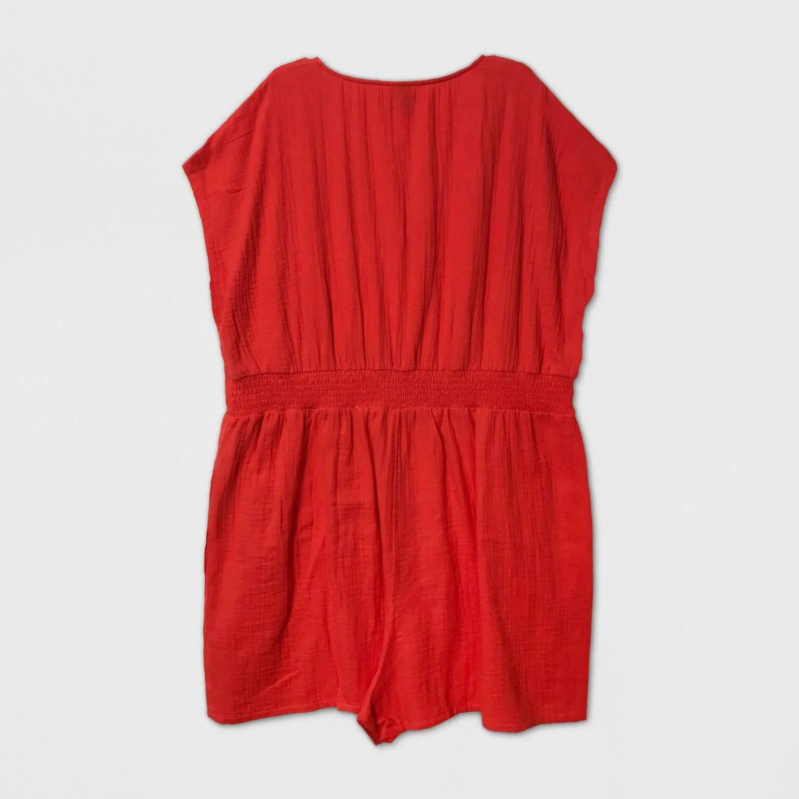 Universal Thread Women's Short Sleeve Kimono Button Front Romper
