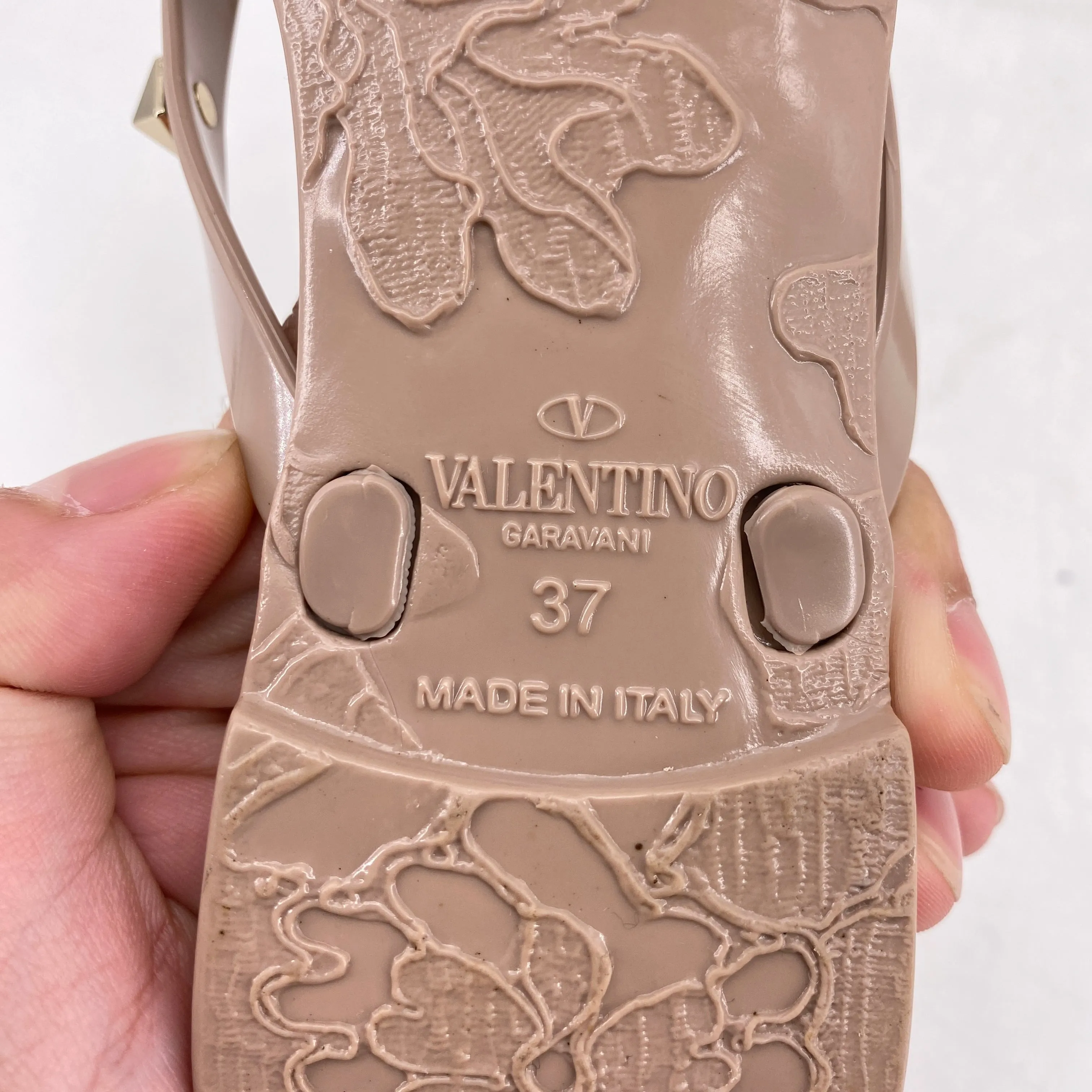 Valentino Flip Flops "Rockstud Jelly"  Used Size 37W