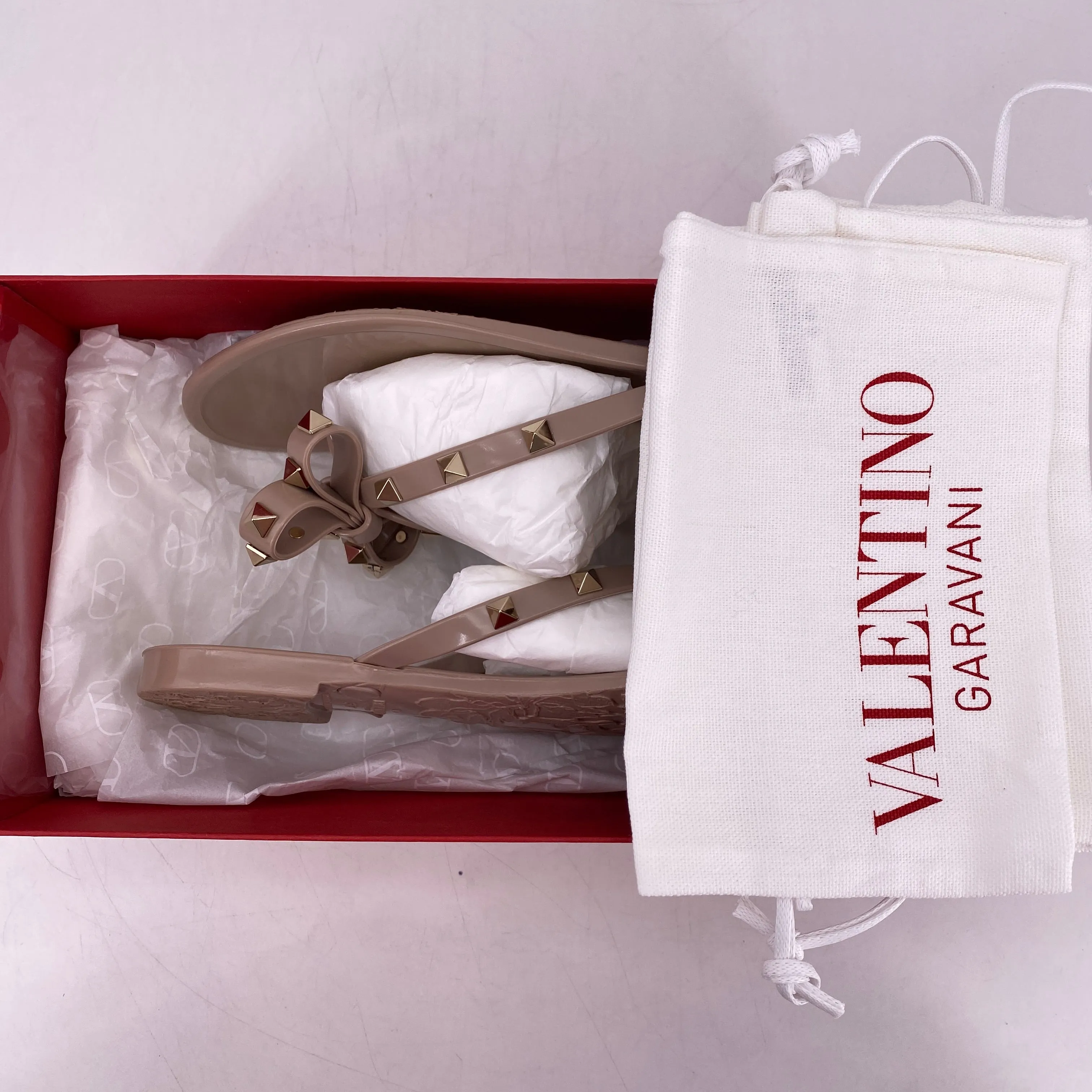 Valentino Flip Flops "Rockstud Jelly"  Used Size 37W
