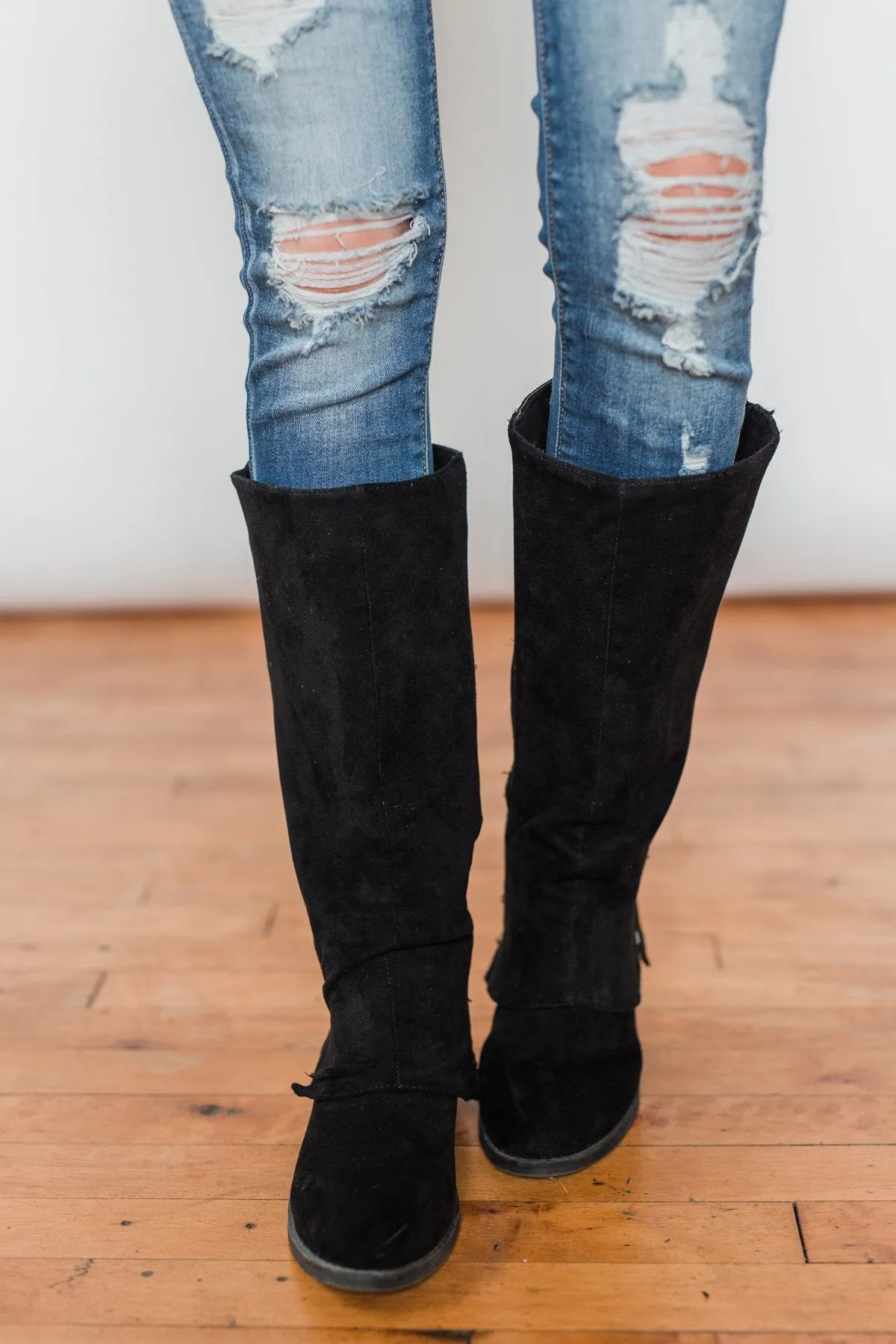 Very G Unstructured Boots- Black