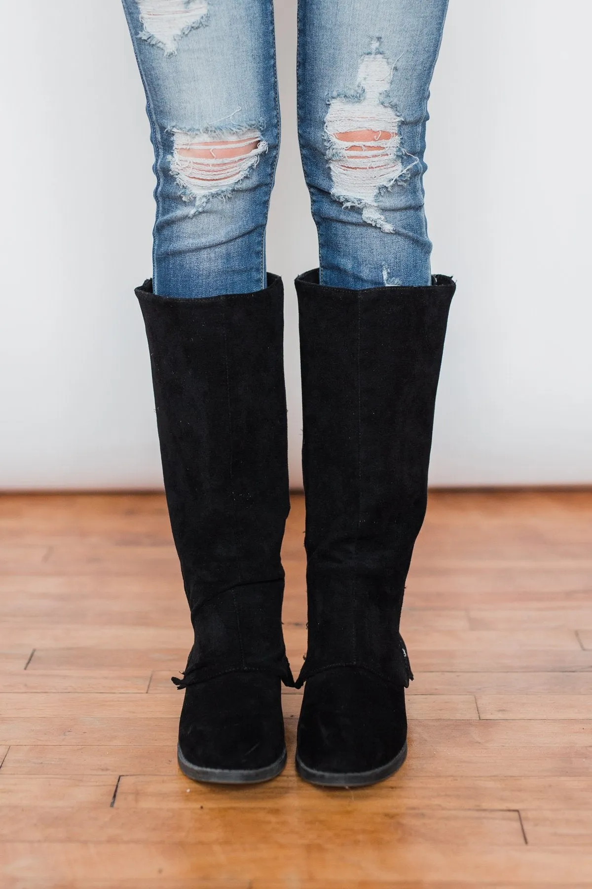 Very G Unstructured Boots- Black