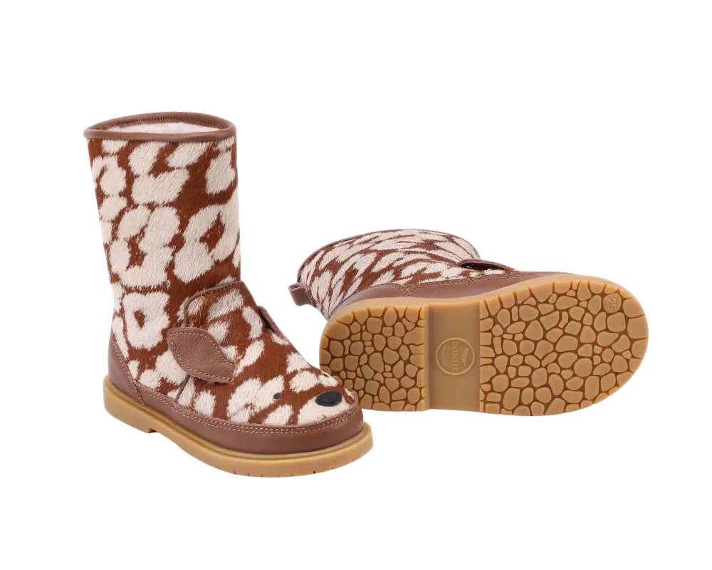Wadudu Exclusive Boots | Bambi | Brown Spotted Cow Hair