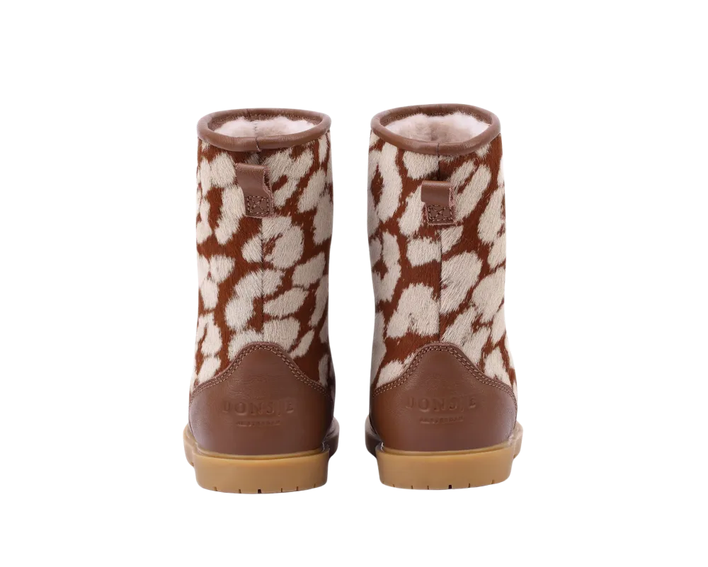 Wadudu Exclusive Boots | Bambi | Brown Spotted Cow Hair