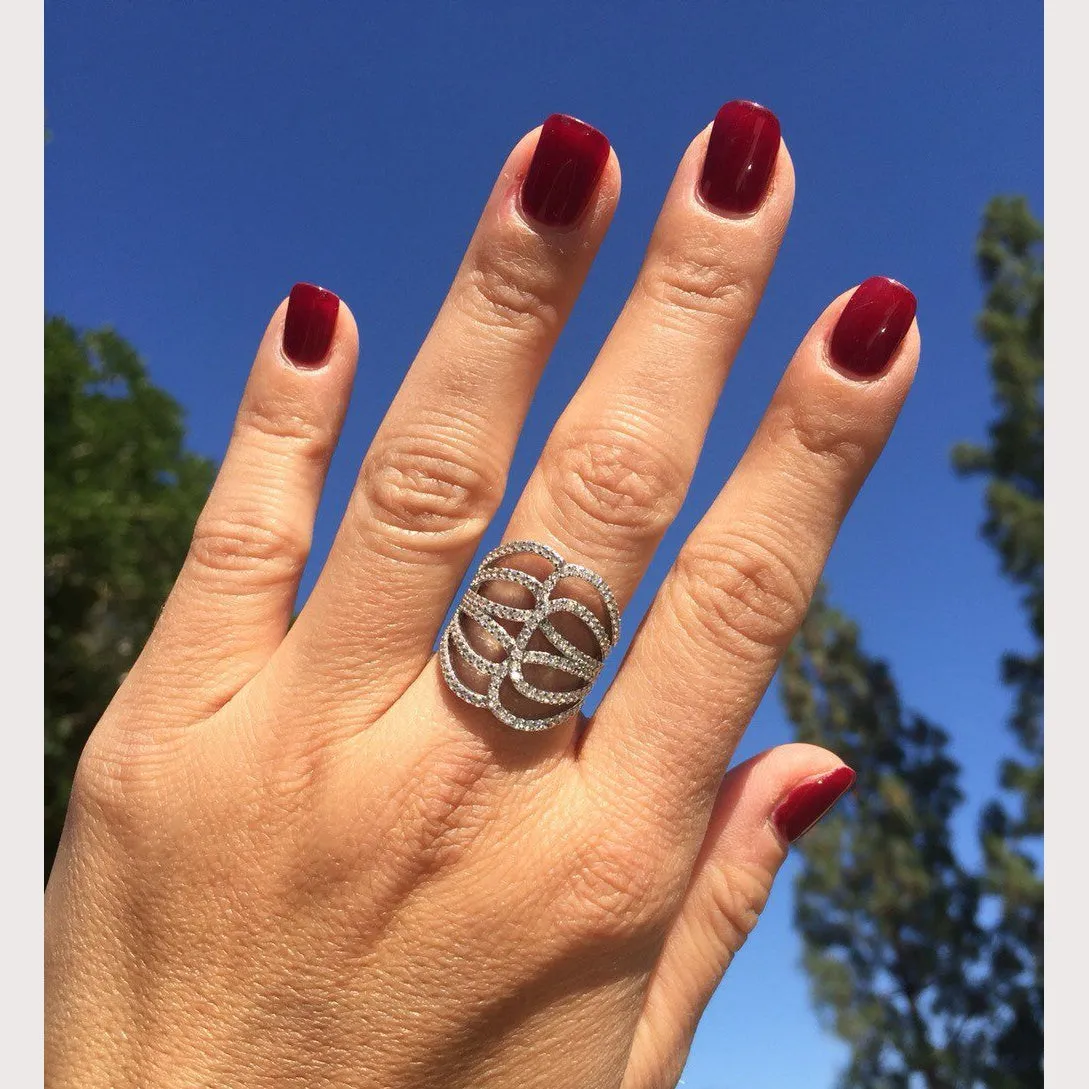 Wave Pave Ring