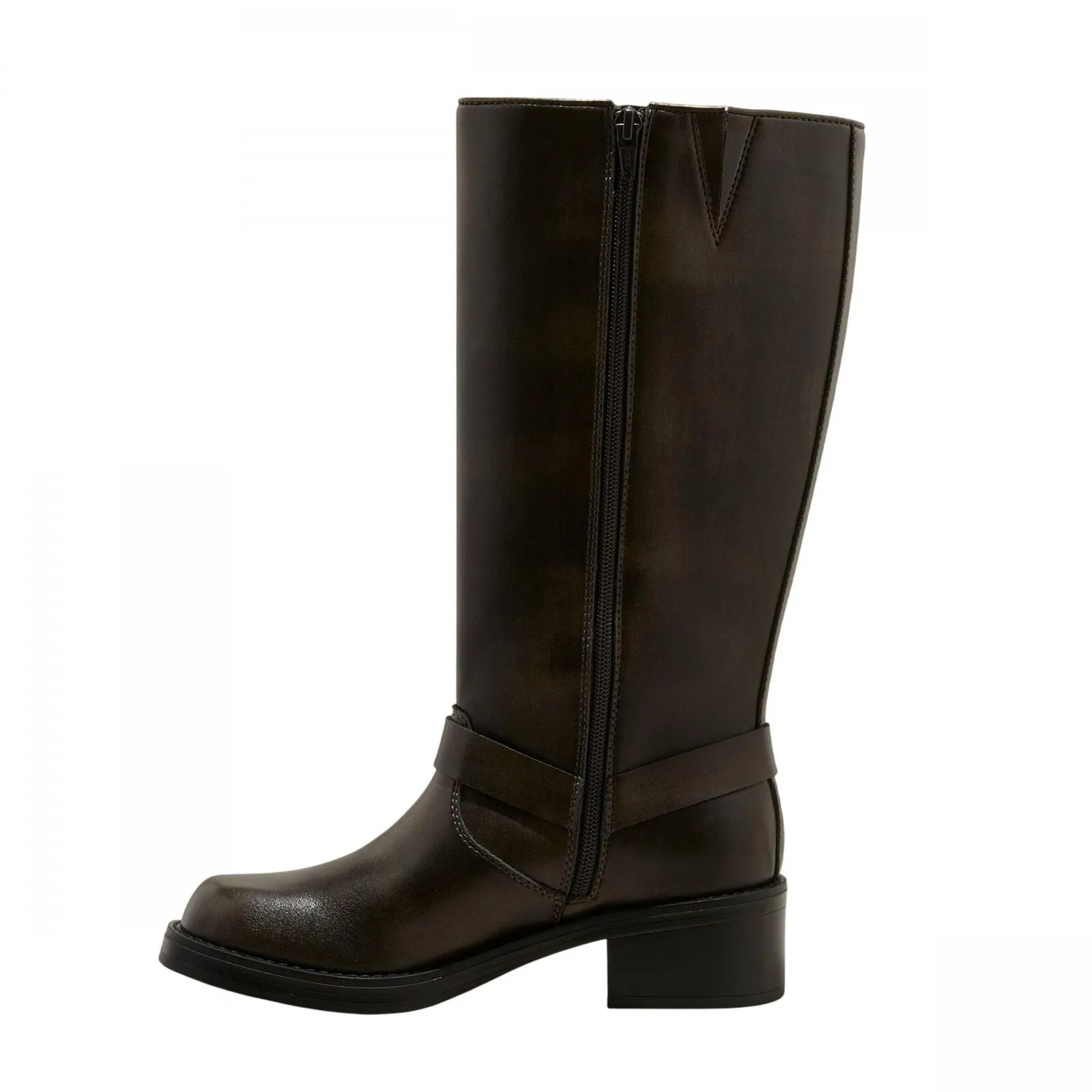 Wild Fable Womens Rebel Tall Moto Buckle Boots 90366583 Brown 8M
