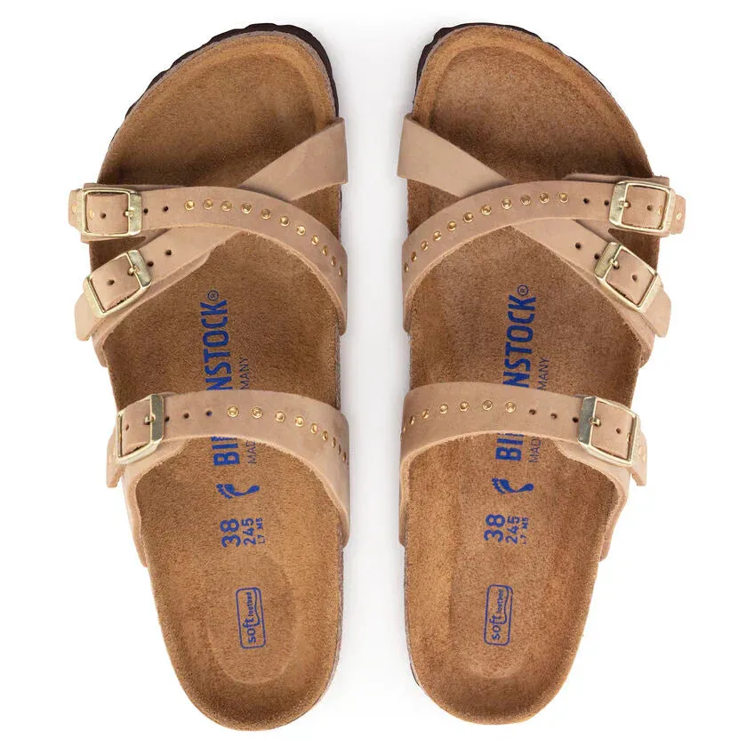 WOMEN'S BIRKENSTOCK FRANCA RIVET SOFT FOOTBED | SANDCASTLE