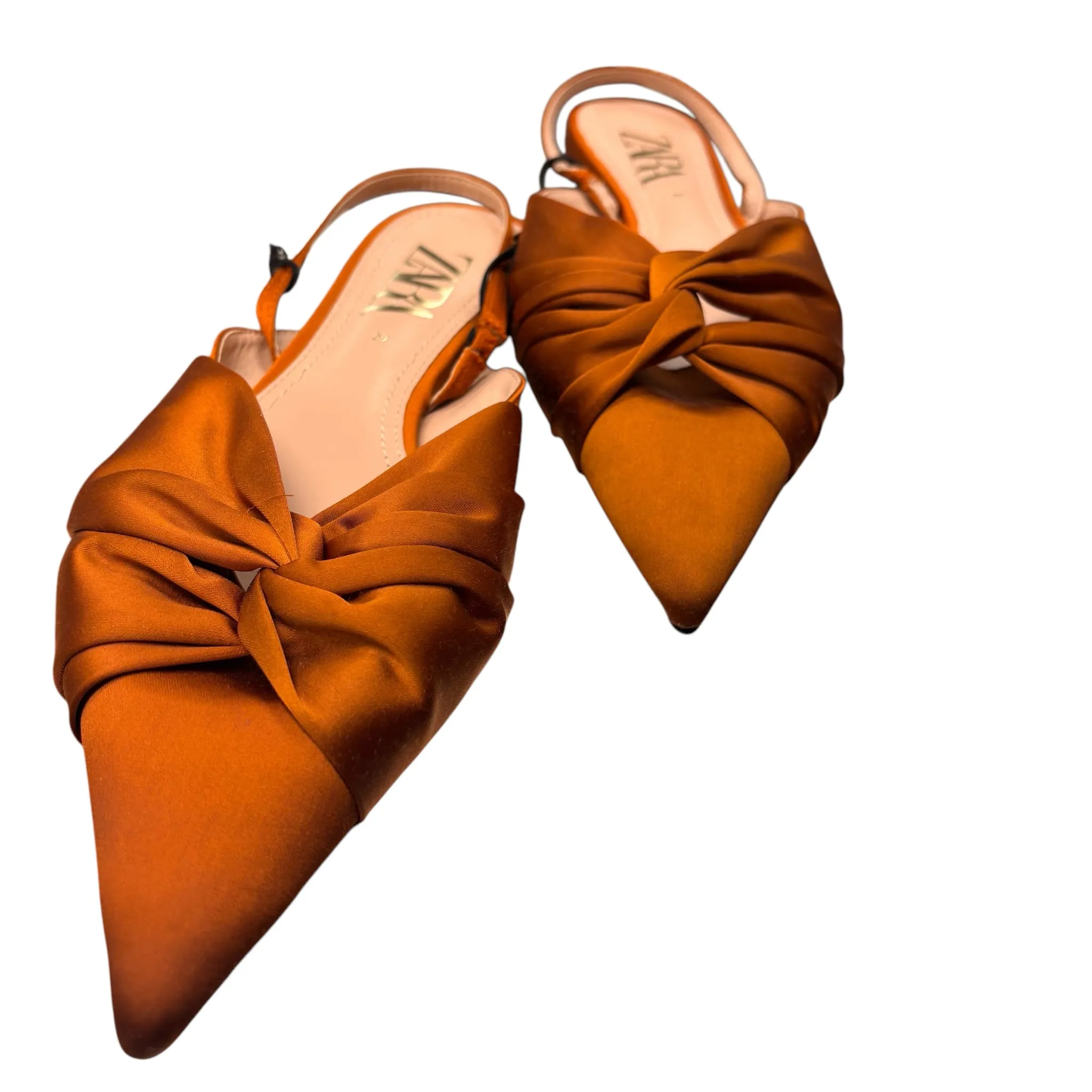 Zara NWT Orange Sandals Size 9