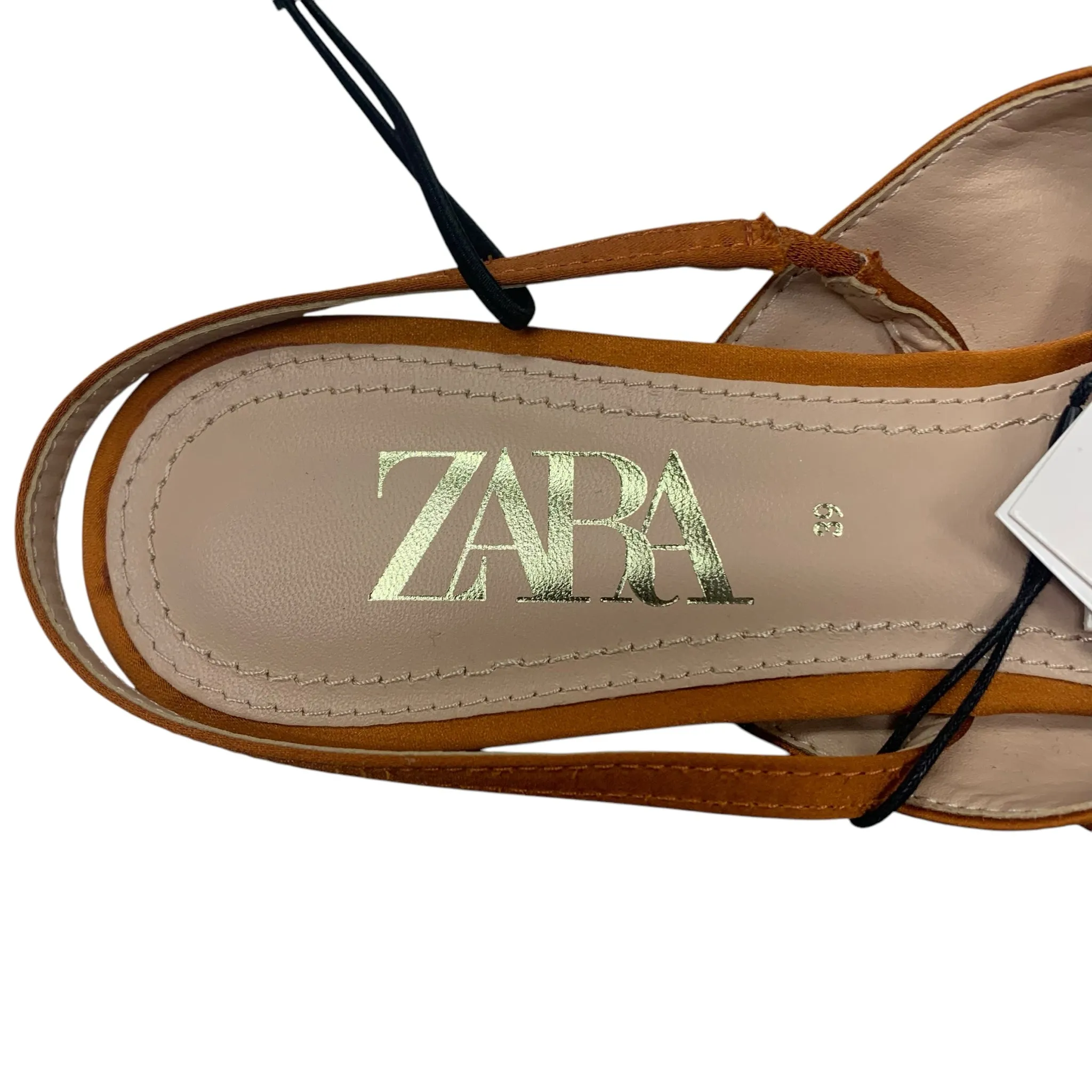 Zara NWT Orange Sandals Size 9