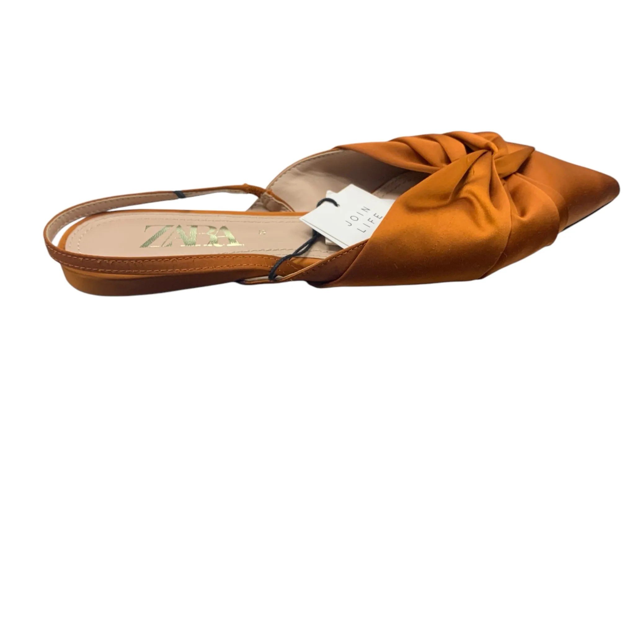Zara NWT Orange Sandals Size 9